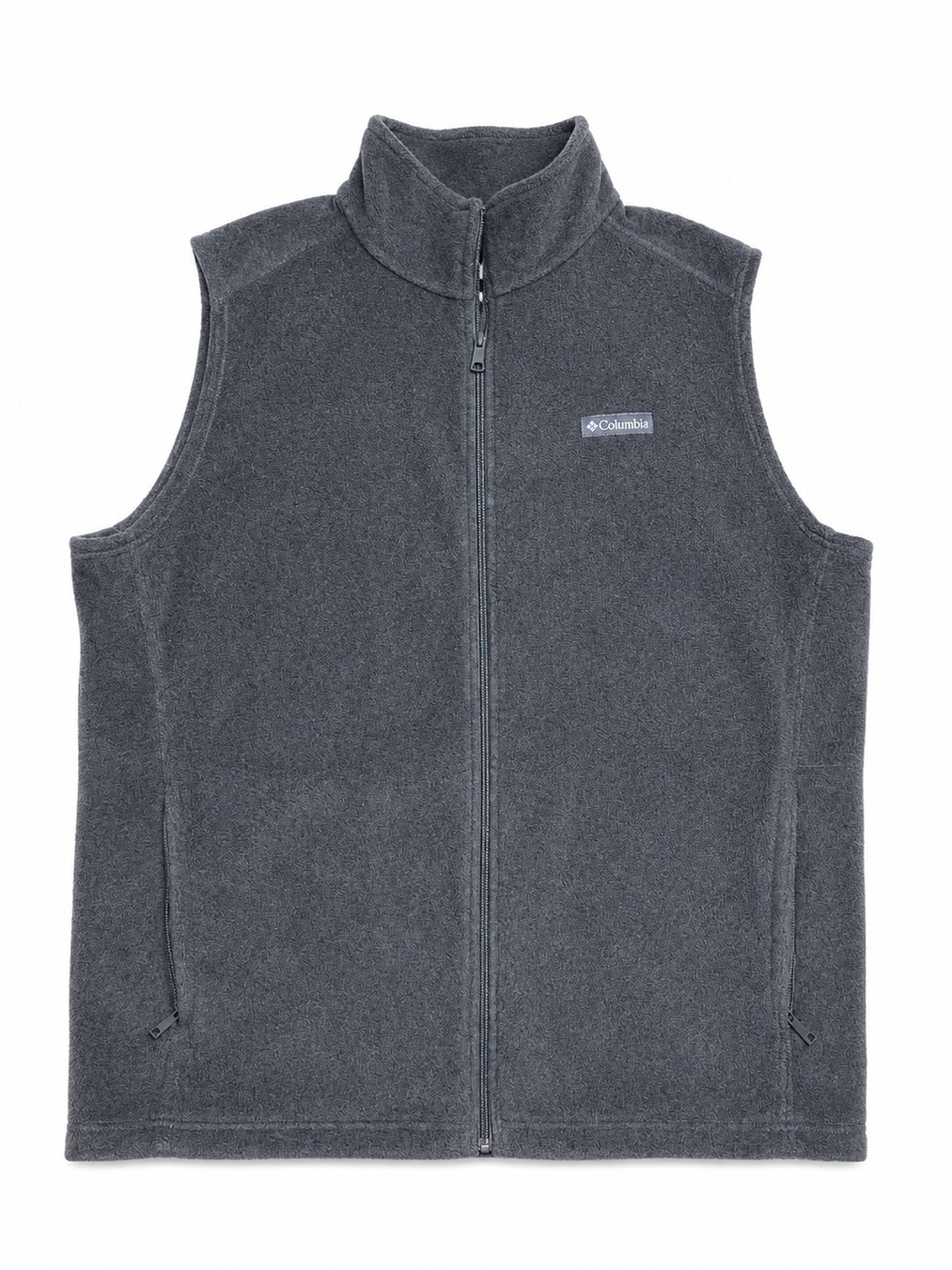 Columbia Men's Gray Full-Zip Fleece Vest 2XL